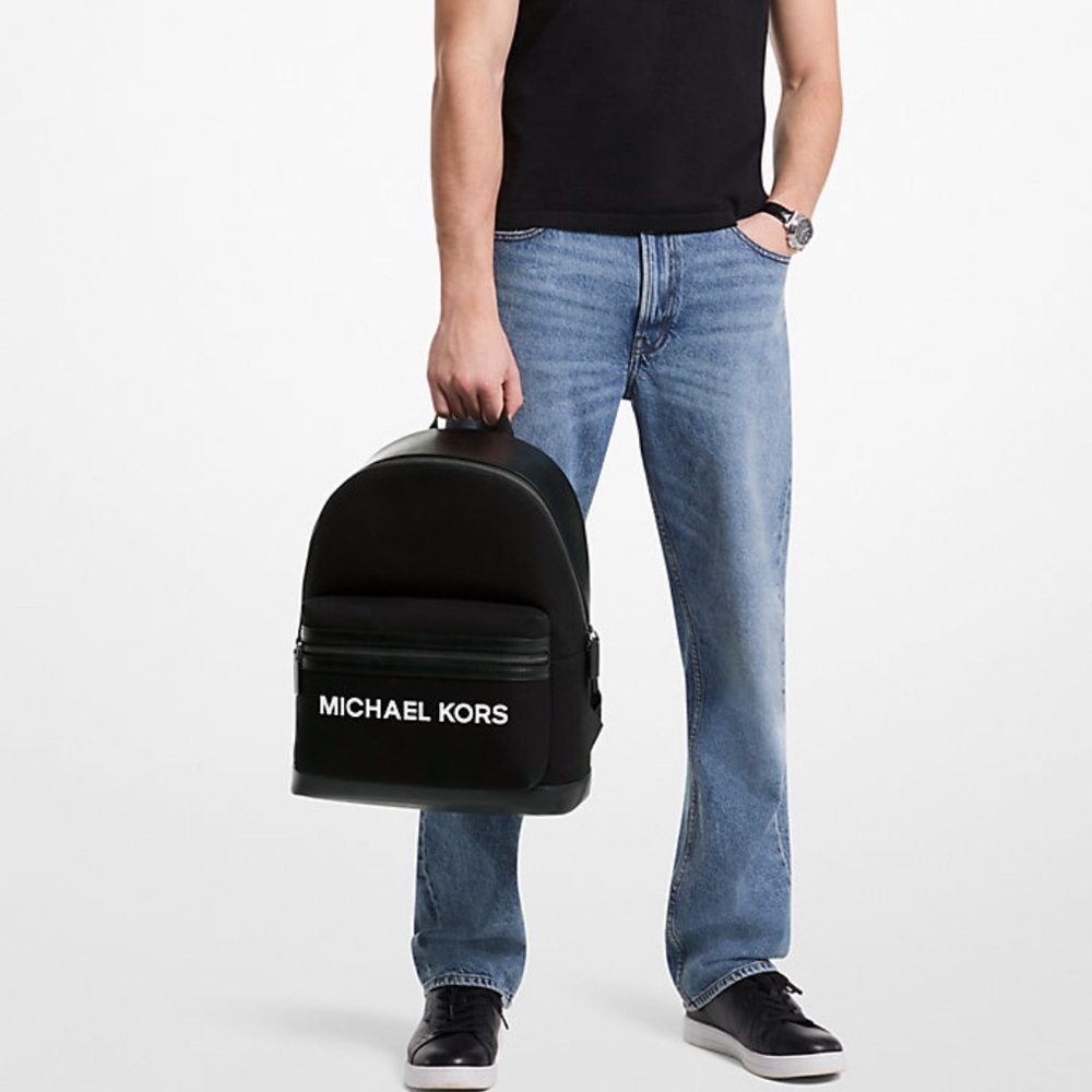 Michael Kors Cooper Canvas Black Backpack - Picture 5 of 5